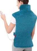 Comfytemp Electric Heating Pad for Back, Neck & Shoulders, 22"x33", 3 Heat Settings, Blue