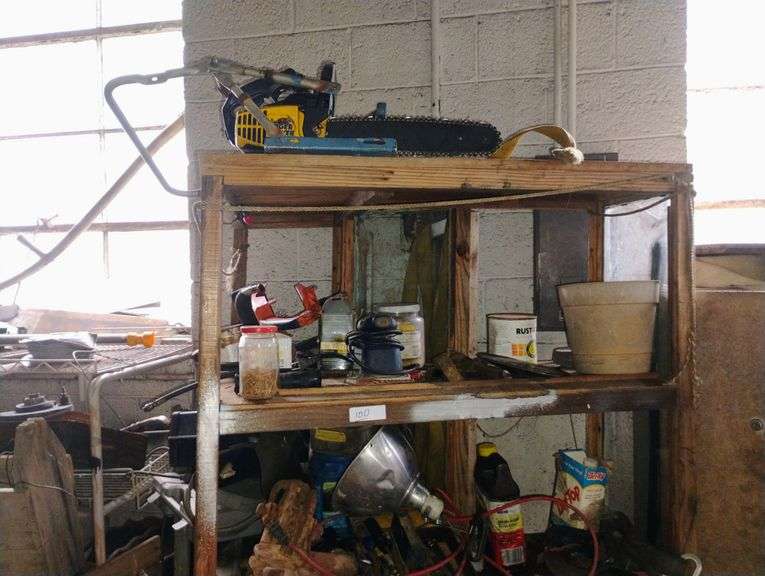 Contents of cabinet and shelves