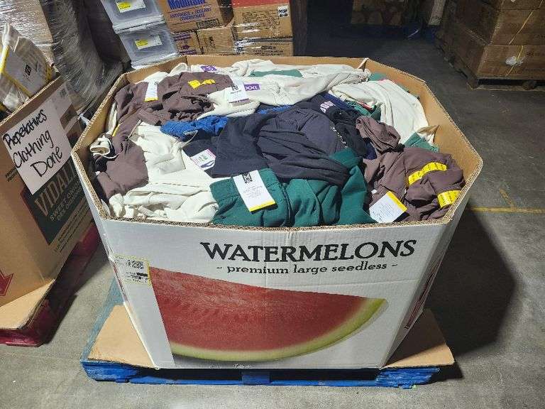 Pallet of new clothing