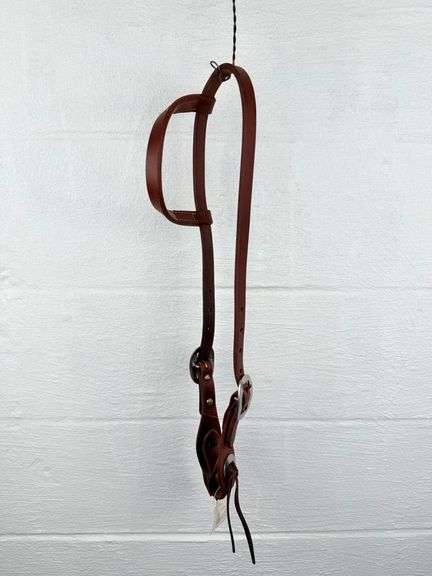 3/4" Slip Ear Headstall - SS Buckles + Conchos