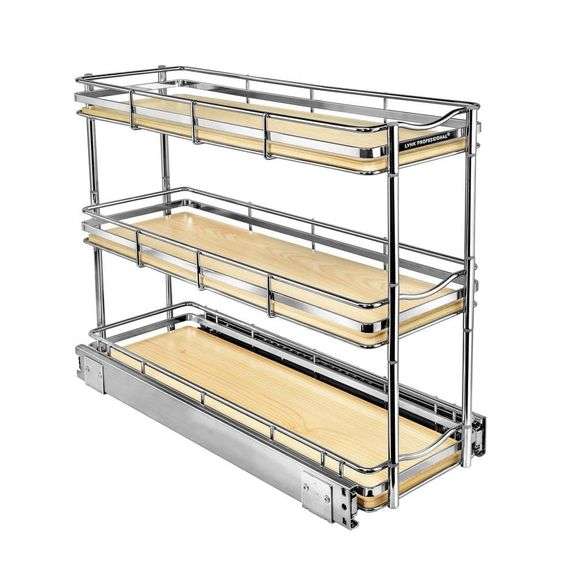 Elite Pull Out Cabinet Organizer - Narrow Slide Out Drawers for Kitchen Cabinets - 6 in. X 21 in. Wood