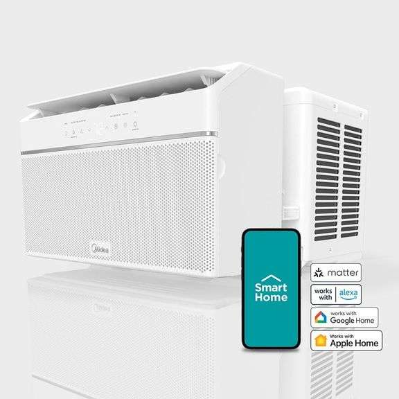 12,000 BTU 115-Volt U Plus Shaped Smart Inverter Window Air Conditioner Wi-Fi, for up to 550 sq. Ft. Energy Star 2024