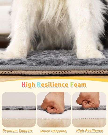 Small Dog Bed for Crate High Resilience Foam Crate Pad Mat for Medium ... - Foam Crate For Dogs With Reduced Mobility