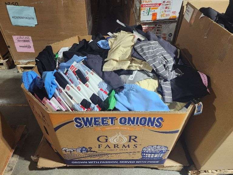 Pallet of new clothing