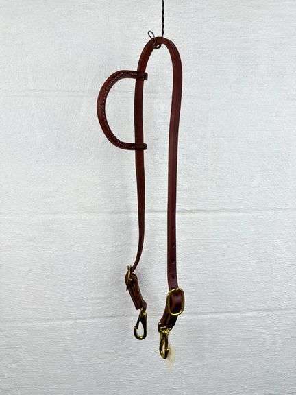 5/8" Double Buckle Slip Ear Headstall - Snaps (Dark Oil)