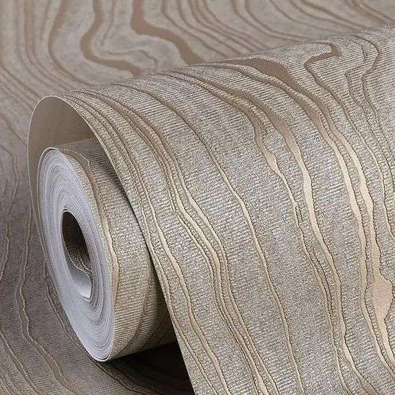 Flarnadox Gold Wood Peel and Stick Wallpaper Stripe Khaki Removable Wallpaper Self Adhesive 3D Contact Paper Wallpaper Vinyl Modern Wallpaper for Bath