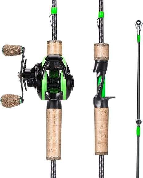 Sougayilang Fishing Rod Reel Combo, Fast Action 2 Pieces Fishing Pole ...