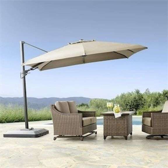 Member's Mark 10' Square Offset Umbrella with Sunbrella Fabric