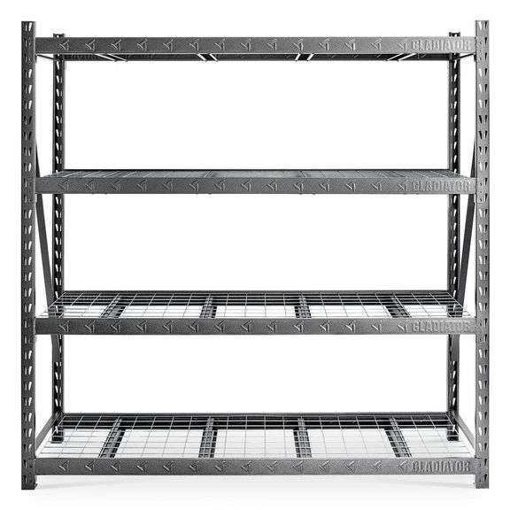 4-Tier Heavy Duty Welded Steel Garage Storage Shelving Unit (90 in. W x 90 in. H x 24 in. D)