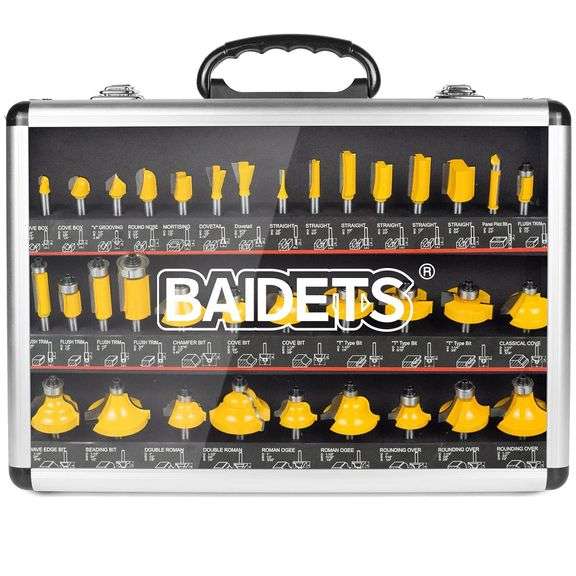 Router Bits Set 1/4 Inch Shank - BAIDETS 35PCS Router Bit for ...