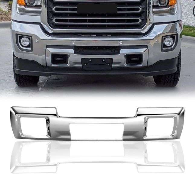 Fancemot Front Bumper Skid Plate Compatible with 2015-2019 GMC Sierra 2500HD 3500HD, OE# GM1053103C GM1053104C 23178964 23178780