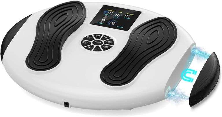 Foot Massager for Neuropathy with Magnetic Storage, EMS & TENS & EPT & NMES+ 4-in-1 Therapies, Effective Foot Pain Relief, Transcutaneous Electrical N
