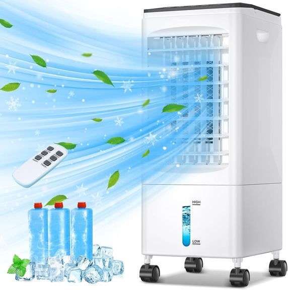 Portable Air Conditioners, Portable AC Unit, Evaporative Air Cooler w/1.6 Gal Water Tank, 3 Speeds, 60 Oscillation, Windowless Air Conditioner w/7.5H