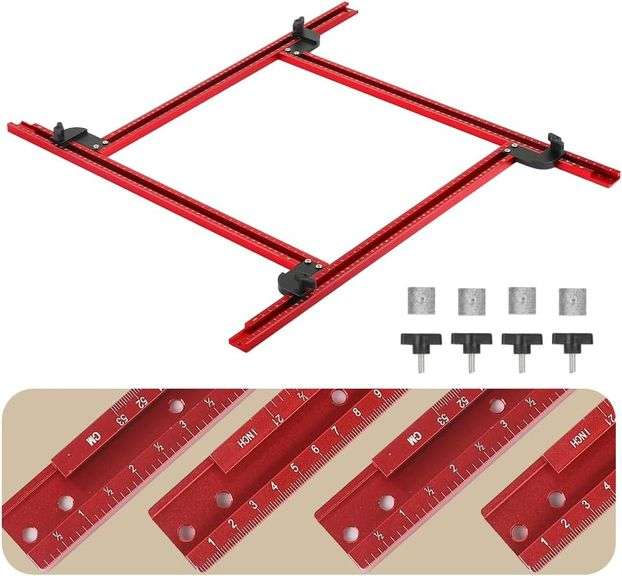 Juice Groove Router Jig for Cutting Board Working Area 23.6 x 23.6 inch Adjustable Router Jigs and Templates for Cutting Board with Metric/Imperial Sc