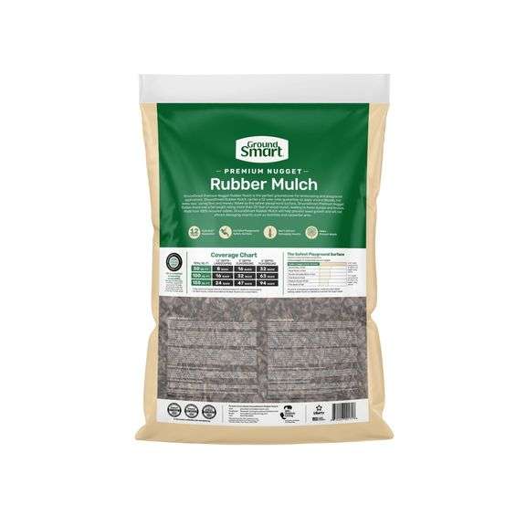 (2) GroundSmart Premium Nugget 0.8-cu ft Brown Rubber Mulch