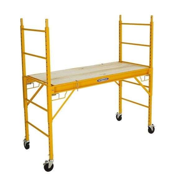 6 ft. X 6 ft. X 2.5 ft. Steel Rolling Bakers Style Scaffold 1000lb. Load Capacity