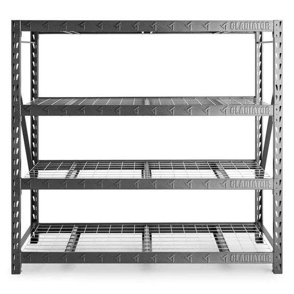 4-Tier Welded Steel Garage Storage Shelving Unit (85 in. W x 72 in. H x 24 in. D)