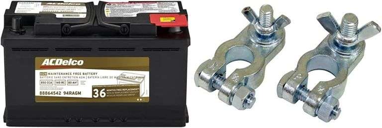 ACDelco Battery Asm - 94RAGM and Schumacher BAF-MT1 Zinc-Plated Terminal End Set