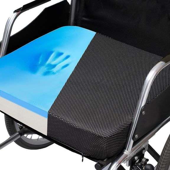 CYLEN Ifoam Gel Infused Memory Foam Layer Wheelchair Cushion - Seat Cushion for Wheelchair-Office Chair, Kitchen Chair, Car Seats-Pressure Sore and Ta