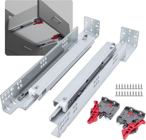 LONTAN Undermount Soft Close Drawer Slides 12 Inch Hidden Bottom Mount ...
