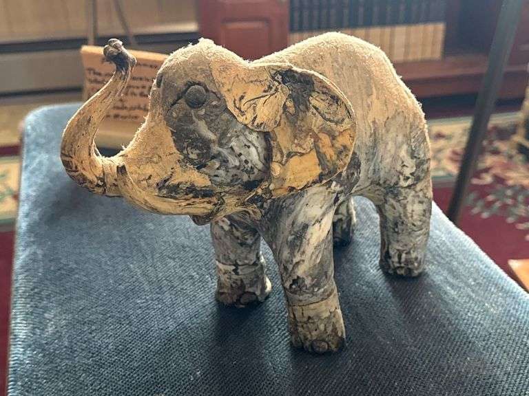 Vintage Elephant Figurine Made from Crushed Oyster Shells - Matthews ...