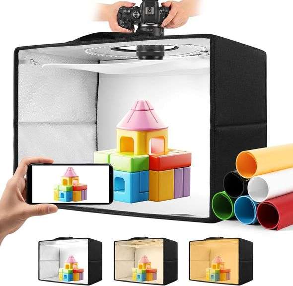 Timable Light Box Photo Studio Light Box,10/12/16/20/24/32 Inch Dimmable Lightbox with ...