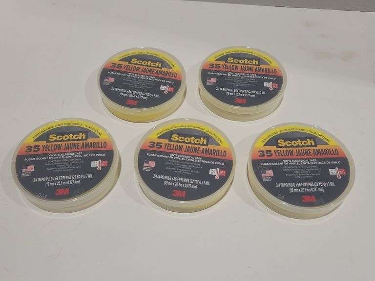Scotch #35 Yellow Electrical Tape (lot of 5)