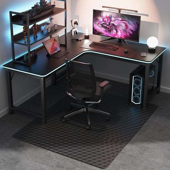 Chair Mat for Carpet, SALLOUS 46" x 60" Office Chair Mat for Carpeted ...