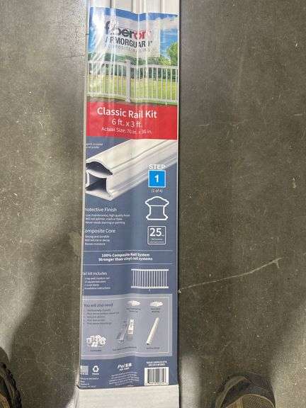 Fiberon Classic White Composite Deck Rail Kit Balusters Included