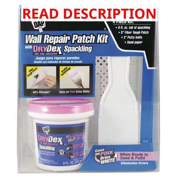 DryDex 8 oz. Wall Repair Patch Kit - Matthews Auctioneers