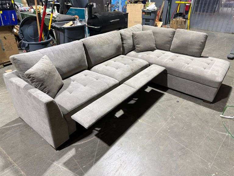 Grey L Shaped Sectional Couch
