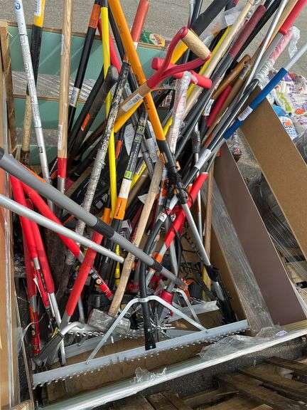 Pallet Of Damaged Yard Tools