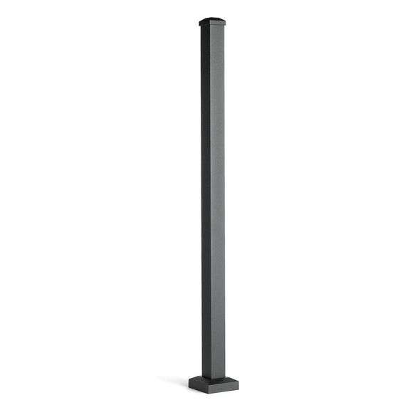 Signature 2.5 in. x 2.5 in. x 37 in. Charcoal Black Aluminum Horizontal ...