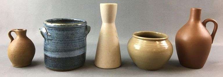 Group of 5 Pottery Vases and more - Matthew Bullock Auctioneers