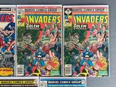 Group of 7 Marvel The Invaders Comic Books - Matthew Bullock Auctioneers