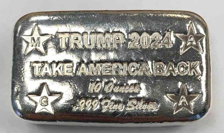 Donald Trump 1 Oz .999 Silver Bar Escalator Colorized In Capsule - Morton Grove Coin - Foto 13