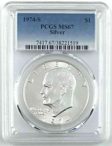 PCGS MS66 1974-S アイゼンハワー銀貨 $1 1974-S $1 Silver (Proof) Ike Dollar - PCGS CoinFacts