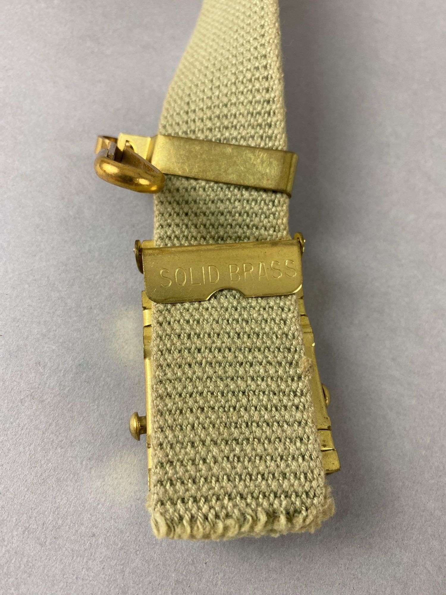 Bullock and Jones belt solid brass buckle size 36 quiet luxury accessory item 35mm Solid Brass Roller Harness Belt Buckle by Trafalgar  main image 4