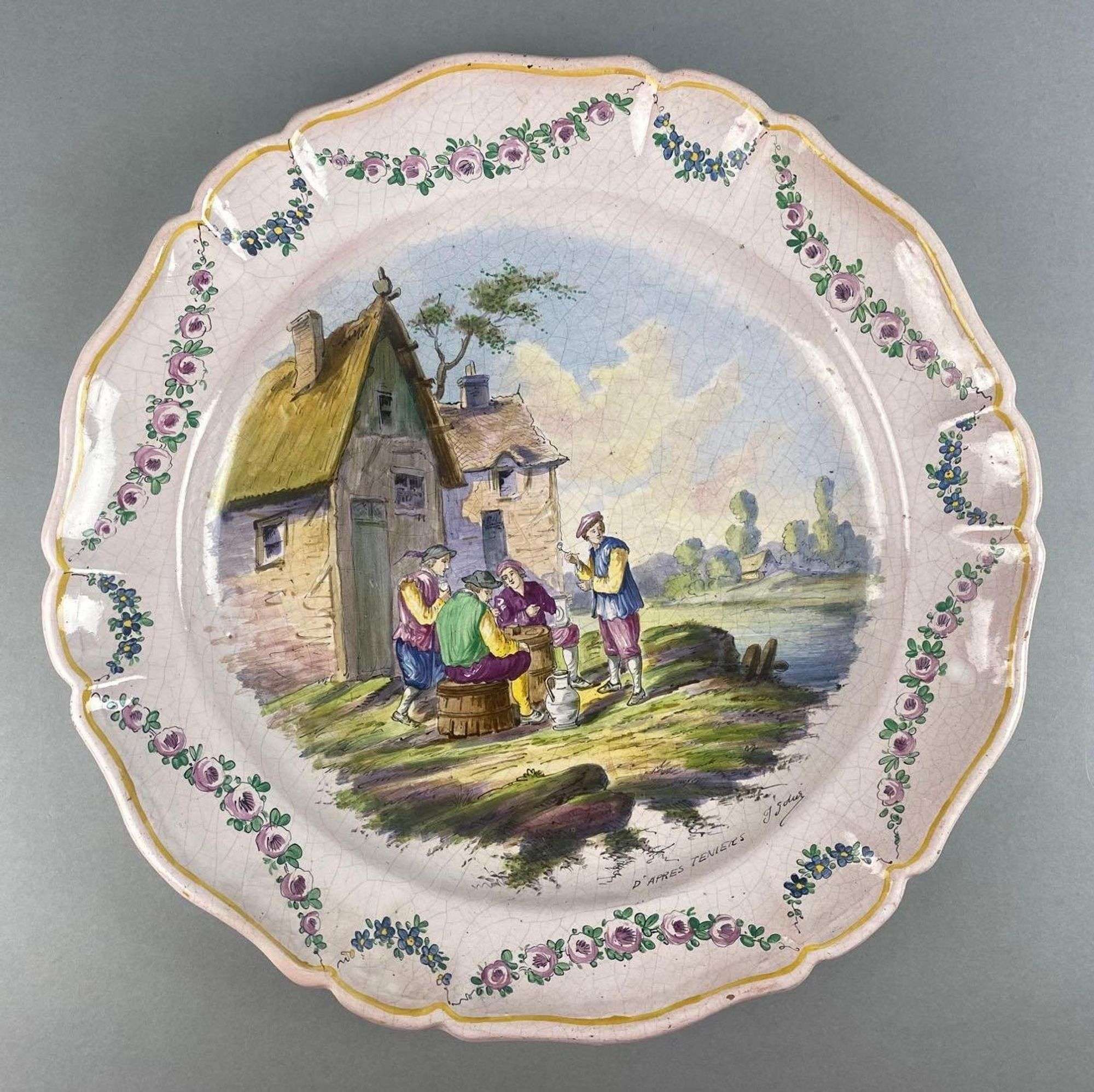 【 Lille 1767 】フランス製 陶磁器 恋人【 E.DUC 】 Lille 1767 】フランス製 陶磁器 恋人【 E.DUC 】