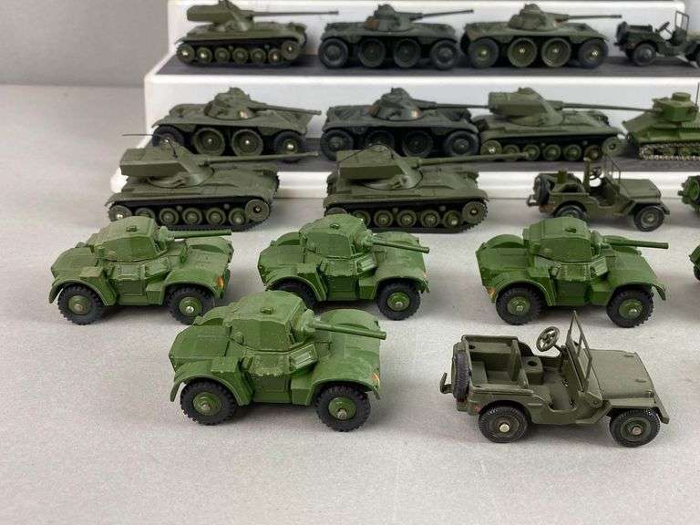 Group of 40+ Assorted Dinky Toys Die-Cast Military Vehicles