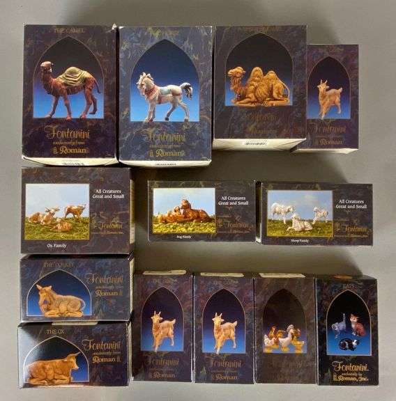 Group of 13 Roman Inc Fontanini Animal Figurines Matthew Bullock