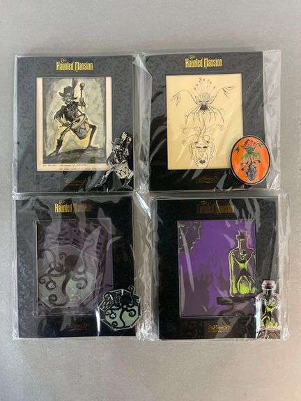 Group of 4 Disney Art and Enamel Pins