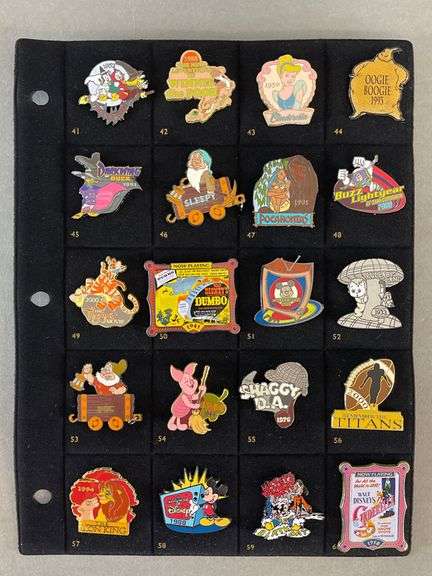 Group of 20 Disney Enamel Pins