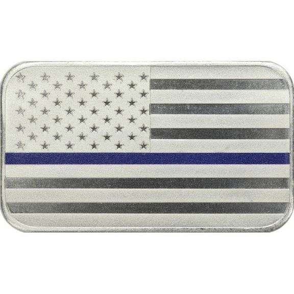Back the Blue Police 1 oz .999 Fine Silver Bar "We've got your 6
