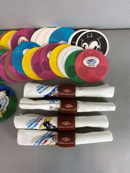 Group of Disney Coasters and Napkins