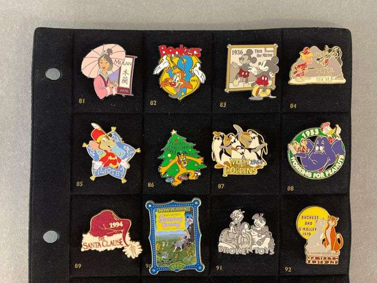 Group of 20 Disney Enamel Pins