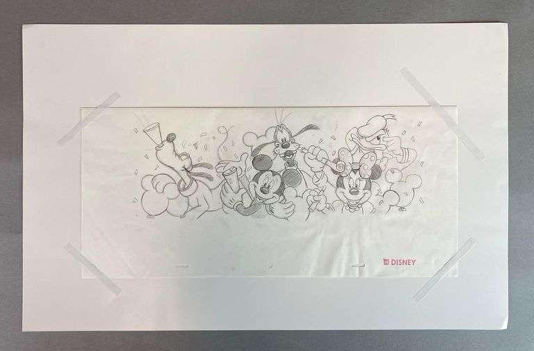 Darren Hunt Disney The Fab 5 Pencil Drawing on Paper