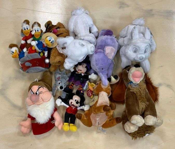 Group of Disney Plushies