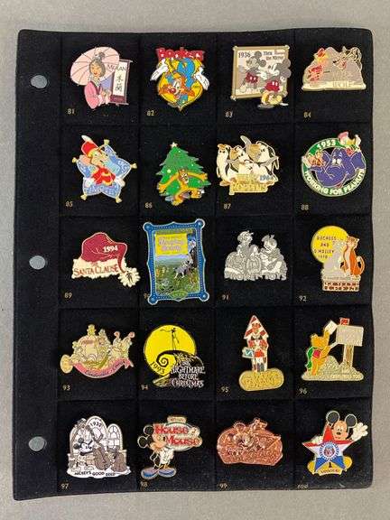 Group of 20 Disney Enamel Pins