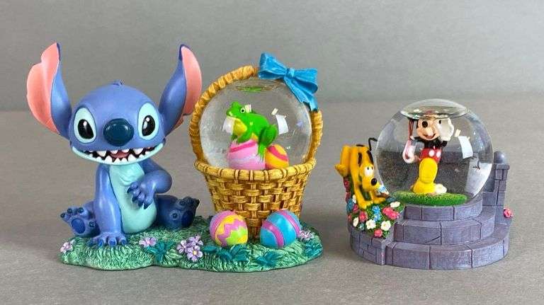 Group of 2 Disney Miniature Snowglobes